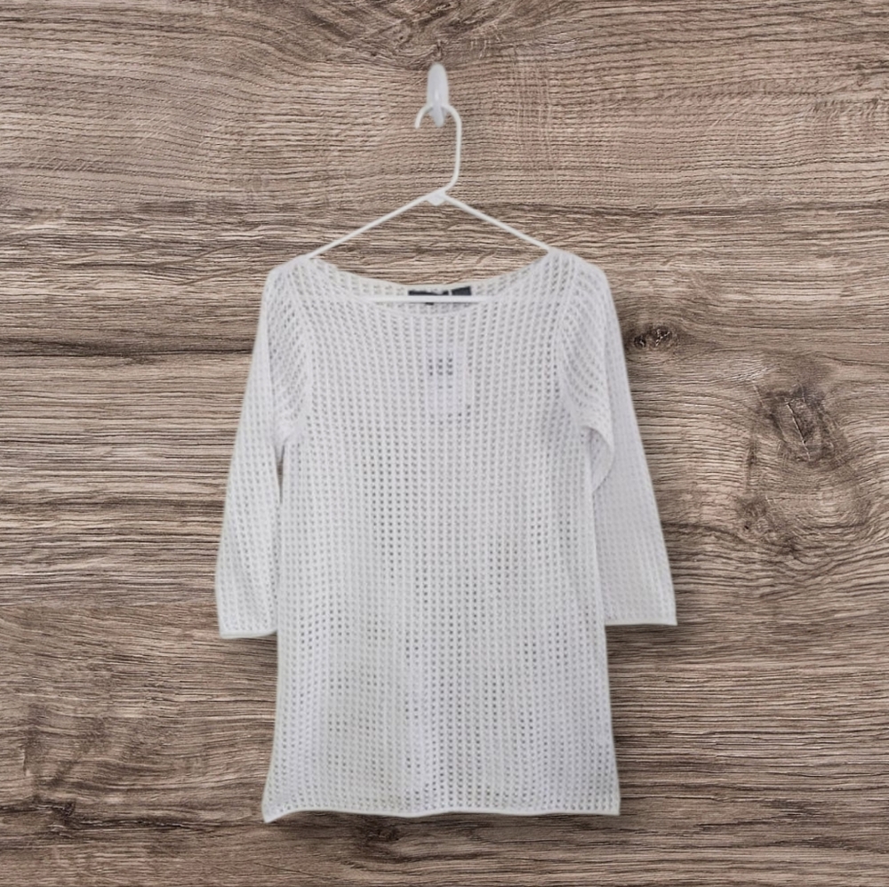 Women's Jeanne Pierre White Sweater Sz Small NWT